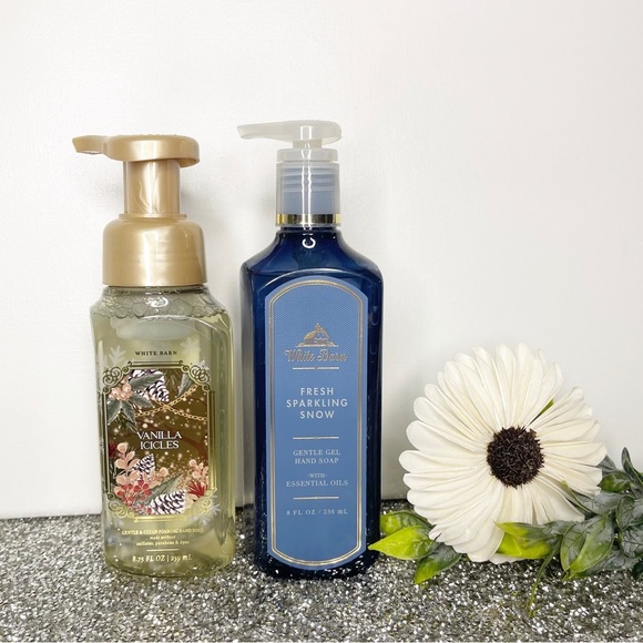 Bath & Body Works Hand Soap Vanilla Icicles & Fresh Sparkling Snow Nwt - Picture 2 of 4